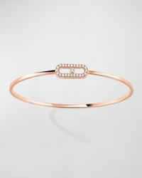 Messika - Move Uno 18k Rose Gold Flex Diamond Bracelet - Lyst