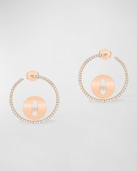 Messika - Lucky Move 18k Rose Gold Diamond Hoop Earrings - Lyst