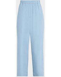 Lafayette 148 New York - Riverside Wide-Leg Organic Cotton Poplin Pants - Lyst