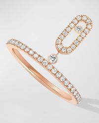 Messika - Move Uno 18K Pave Drop Diamond Ring - Lyst