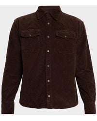7 For All Mankind - Apos;S Stretch-Cotton Corduroy Button-Down Shirt - Lyst