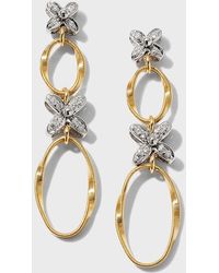 Marco Bicego - Marrakech Onde 18k Yellow And White Gold Double-drop Earrings - Lyst