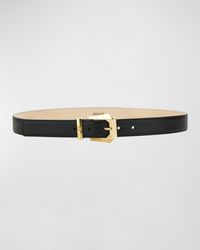 Versace - Medusa Heritage Leather & Brass Belt - Lyst