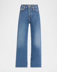 RE/DONE - High Rise Wide-Leg Cropped Jeans - Lyst