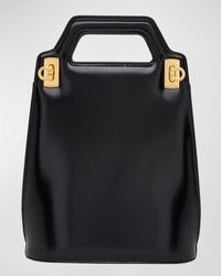Ferragamo - Wanda North-South Leather Top-Handle Bag - Lyst