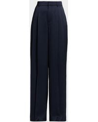 Cinq À Sept - Marne Wide-Leg Satin Pants - Lyst
