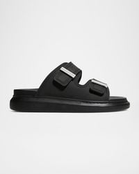 McQueen - Rubber Buckle Slide Sandals - Lyst