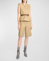 Dries Van Noten - Pulian Belted Long Shorts - Lyst