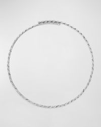David Yurman - Paveflex 18k White Gold Diamond 1-row Necklace - Lyst