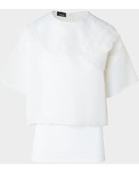 Akris - 3D Anemone Silk Organza Blouse - Lyst