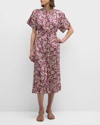 Vanessa Bruno - Ciao Floral-Print Cotton Midi Shirtdress - Lyst