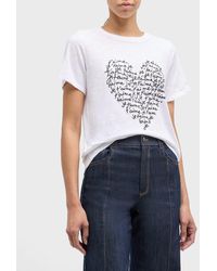 Cinq À Sept - Je T'Aime Heart Word Cloud Short-Sleeve T-Shirt - Lyst