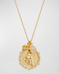 Tai - Zodiac Charm Necklace W/ Moonstone - Lyst