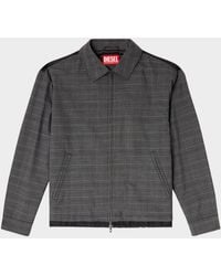DIESEL - J-Ting Satin And Prince Of Wales Full-Zip Coach Jacket - Lyst