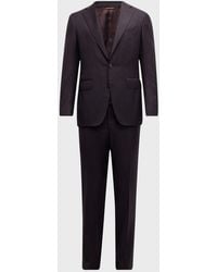 Canali - Tonal Check 130S Wool Suit - Lyst