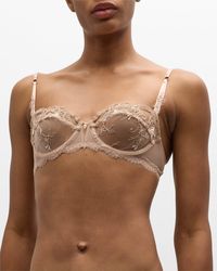 Lise Charmel - Floral-embroidered Two-part Demi Bra - Lyst