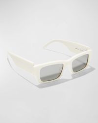 Palm Angels - Rectangle Asymmetric-logo Sunglasses - Lyst