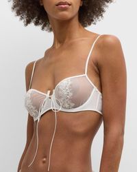 Kiki de Montparnasse - Tresor Lace-Trim Mesh Demi Bra - Lyst