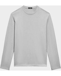 Theory｜ (Studio Jacquard Delroy Long Sleeve Tee (O12945 Theory Delroy Studio Long Sleeve T-Shirt in Blue for Men | Lyst