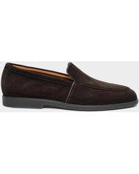 Santoni - Apos;S Malibu Suede Loafers - Lyst