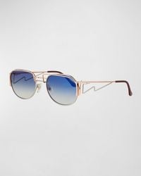Vintage Frames Company - Gradient Geometric Metal Sunglasses - Lyst