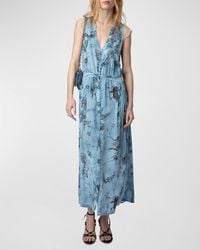 Zadig & Voltaire - Rolanys Holly Crepe De Chine Button-Front Maxi Dress - Lyst