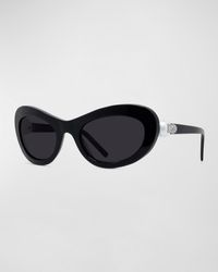 Givenchy - Pearlescent Metal Butterfly Sunglasses - Lyst