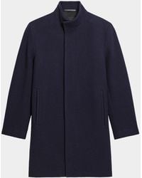 Theory - Apos;S Belvin Melton-Textured Wool-Blend Coat - Lyst