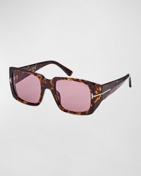 Tom Ford - Tortoise Square Acetate Sunglasses - Lyst