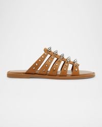 Christian Louboutin - Charja Spike Leather Sole Slide Sandals - Lyst