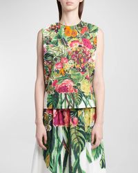 Marni - Floral Print Sleeveless Top - Lyst