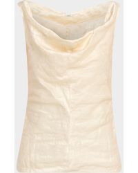 FFORME - Lowe Cowl-Neck Crinkled Top - Lyst