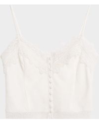 Ramy Brook - Ayda Lace-Trim Linen Tank Top - Lyst