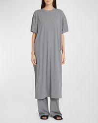 The Row - Simo Short-Sleeve Heathered Cotton Maxi T-Shirt Dress - Lyst