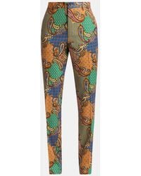 Etro - Apos;S Wool Patchwork Flat-Front Trousers - Lyst