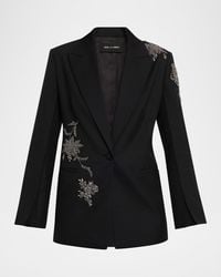 Kobi Halperin - Lariz Single-Button Crystal Applique Jacket - Lyst