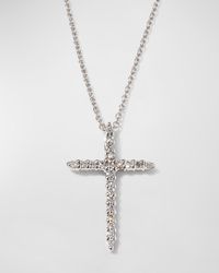 Roberto Coin - Cross Necklace With Diamonds - Lyst