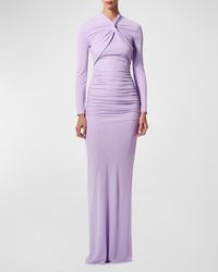 Carolina Herrera - Gathered Jersey Gown - Lyst