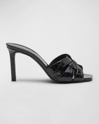 Saint Laurent - Tribute Croco Slide Mule Sandals - Lyst