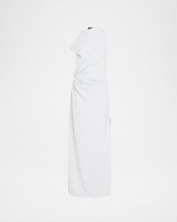 Proenza Schouler - Devyn Draped Matte Double Crepe Dress - Lyst