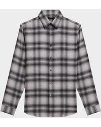 Theory - Soft Plaid Cotton Sport Shirt - Lyst