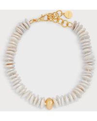 Nest - Baroque Beaded Disc Necklace - Lyst