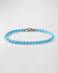 David Yurman - Bijoux Spiritual Bead Bracelet With Turquoise And Silver, 4mm - Lyst