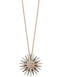 BeeGoddess - Jardin Star 14k Multi-diamond Pendant Necklace - Lyst