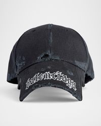 Balenciaga - Blackletter Script Logo Baseball Cap - Lyst