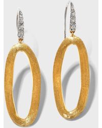 Marco Bicego - Jaipur Link 18k Yellow & White Gold Oval Link Diamond Hook Earrings - Lyst