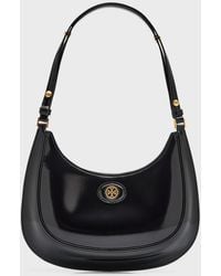 Tory Burch - Robinson Crescent Leather Convertible Shoulder Bag - Lyst
