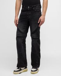 Amiri - Faded Jeans With Mesh Inserts - Lyst