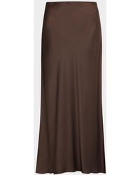 Brunello Cucinelli Satin Cady Maxi Mermaid Skirt in Natural