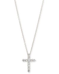 Fantasia by Deserio - Cz Cross Pendant Necklace - Lyst